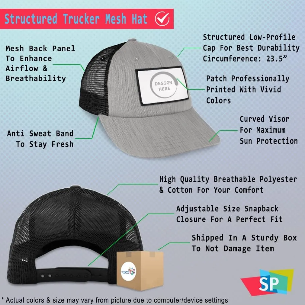 Speedy Pros Patch Hat Printed Leather Background Abraham Lincoln President Style A Cotton Trucker Baseball Cap