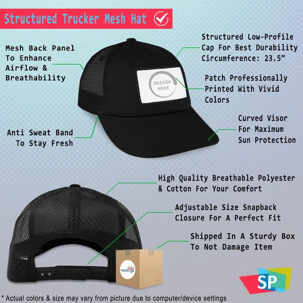 Speedy Pros Patch Hat Printed Leather Background Abraham Lincoln President Style A Cotton Trucker Baseball Cap