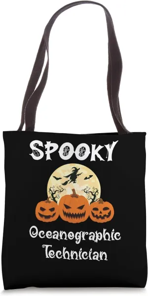 Spooky Oceanographic Technician Funny Halloween Tote Bag