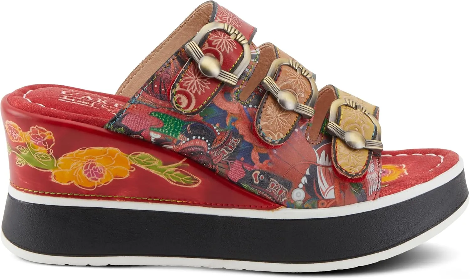 Spring Step L'Artiste Women's CALIGAL Hand-Painted Lightweight Platform Wedges