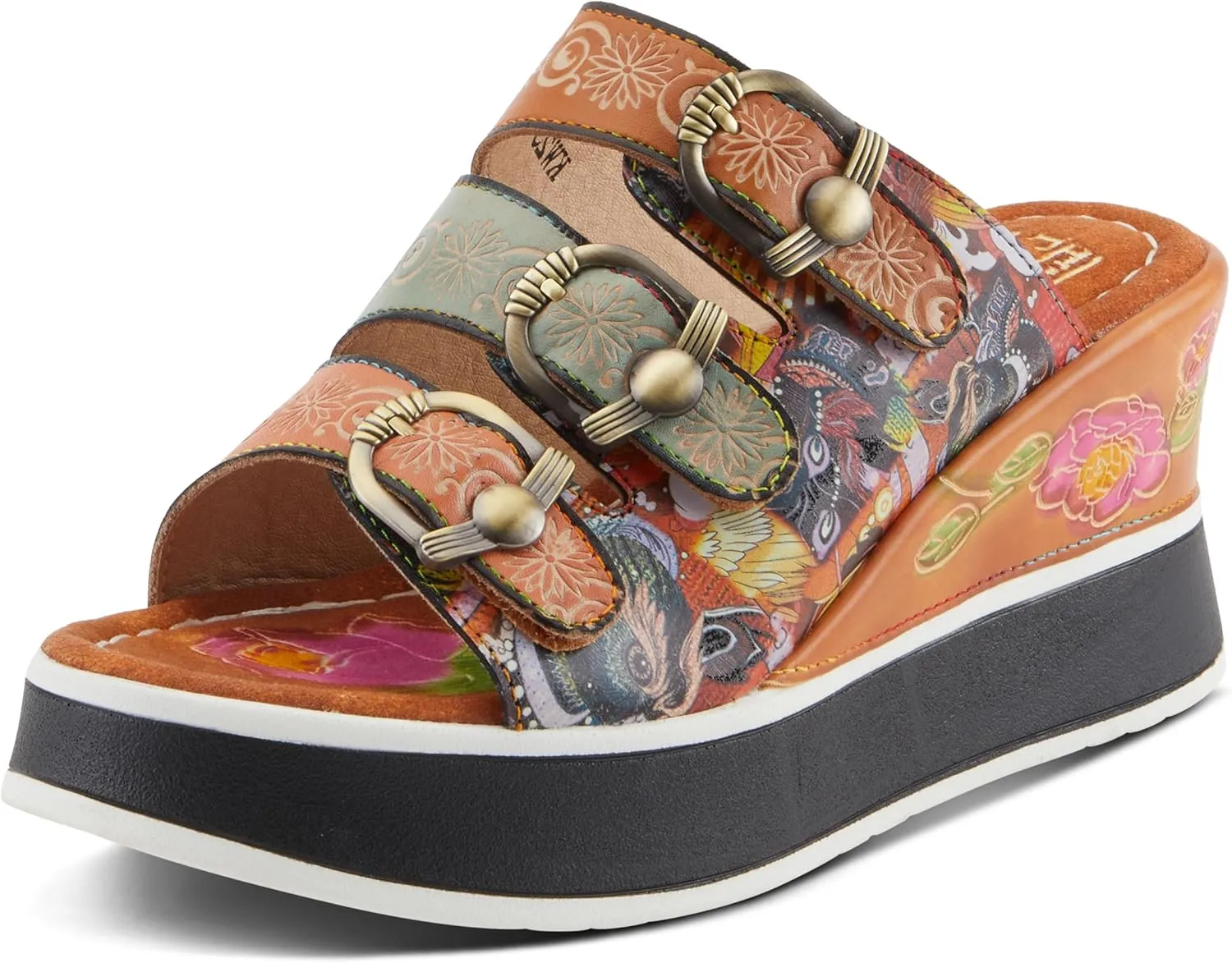 Spring Step L'Artiste Women's CALIGAL Hand-Painted Lightweight Platform Wedges