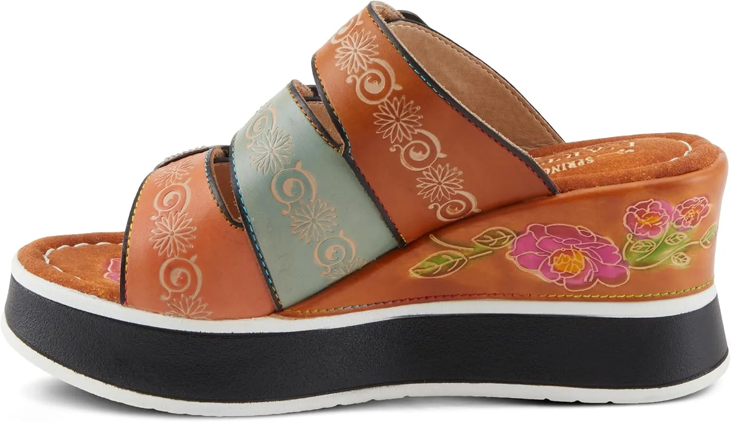 Spring Step L'Artiste Women's CALIGAL Hand-Painted Lightweight Platform Wedges
