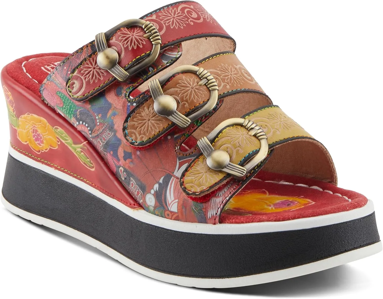 Spring Step L'Artiste Women's CALIGAL Hand-Painted Lightweight Platform Wedges