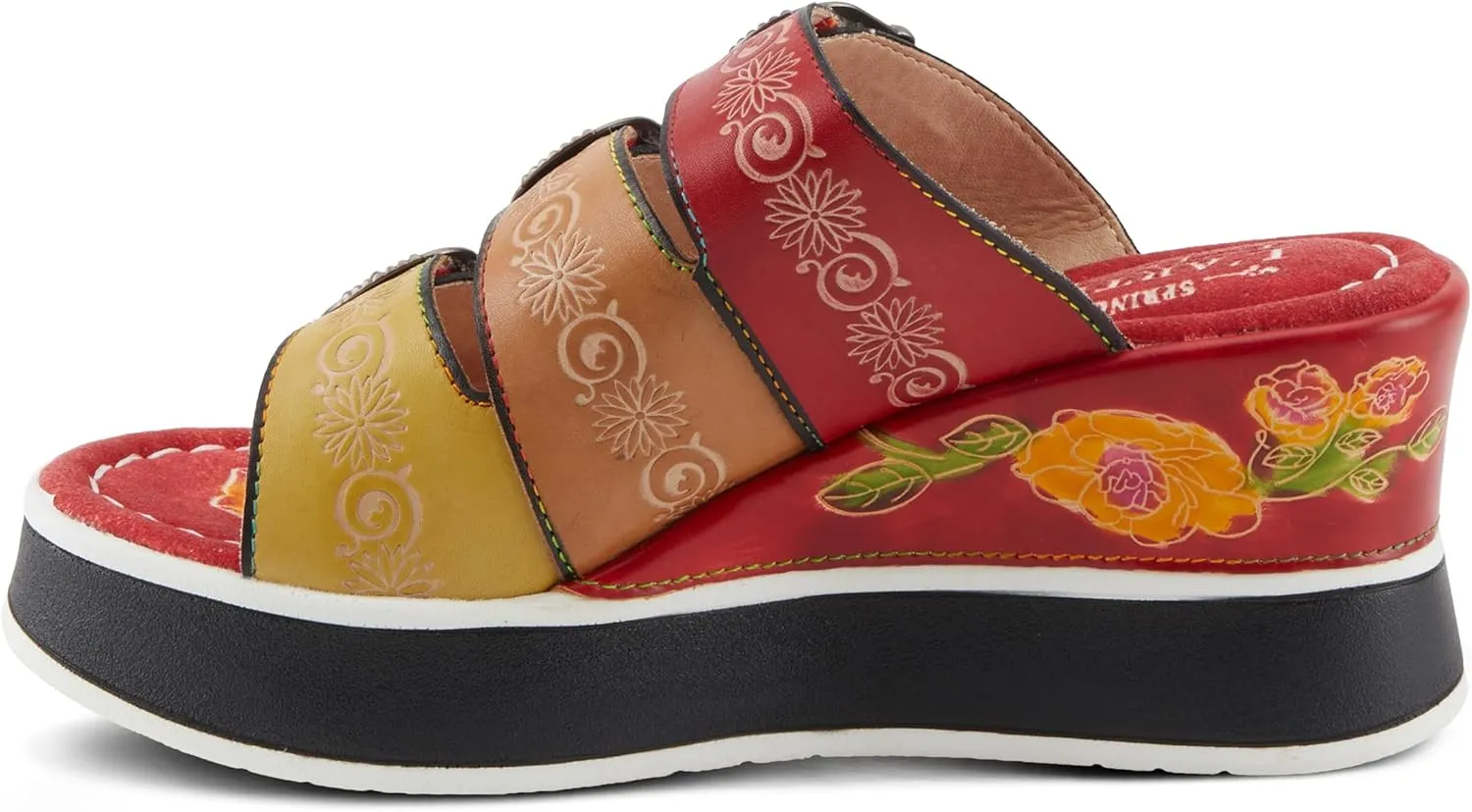 Spring Step L'Artiste Women's CALIGAL Hand-Painted Lightweight Platform Wedges