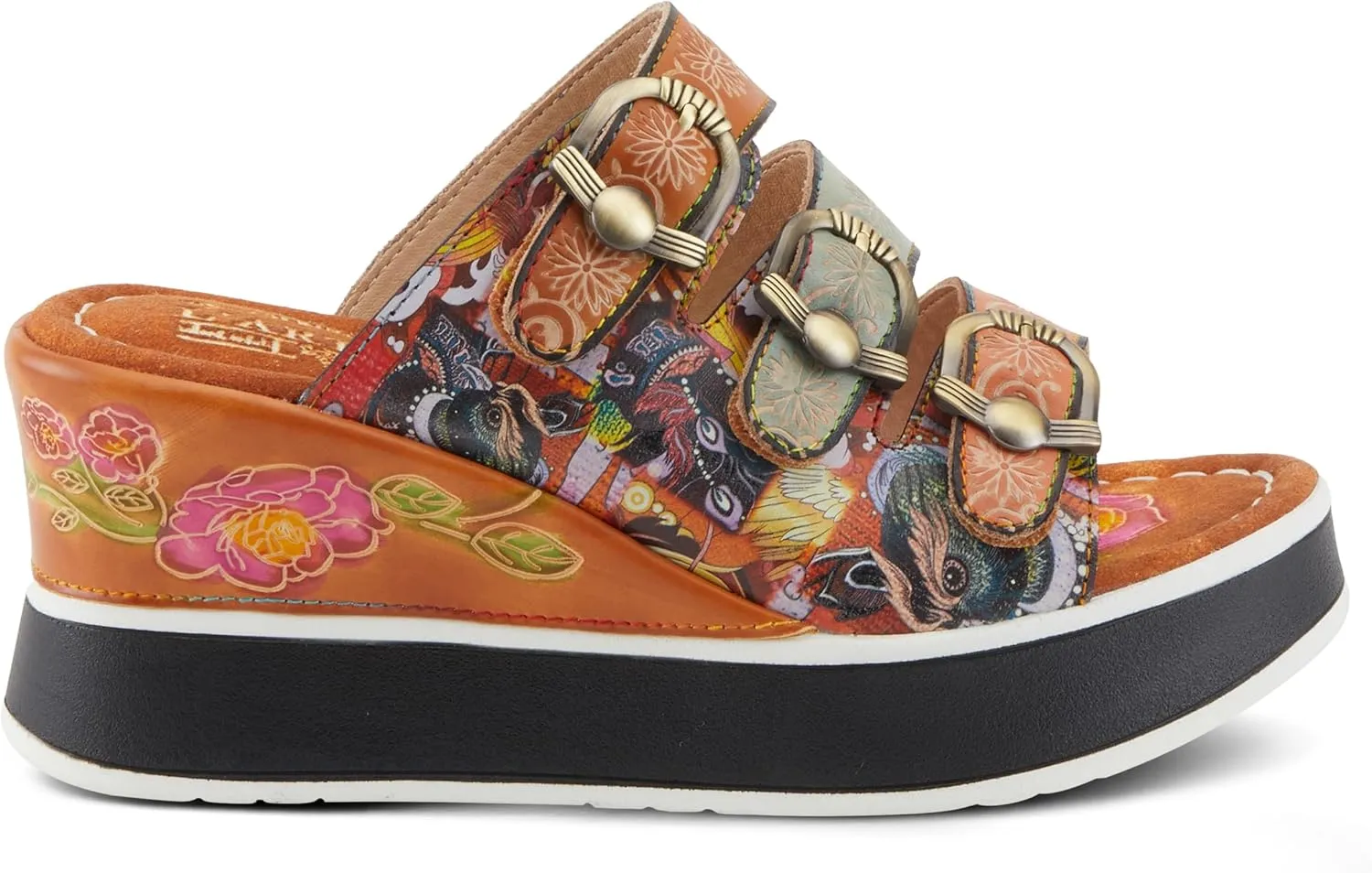 Spring Step L'Artiste Women's CALIGAL Hand-Painted Lightweight Platform Wedges