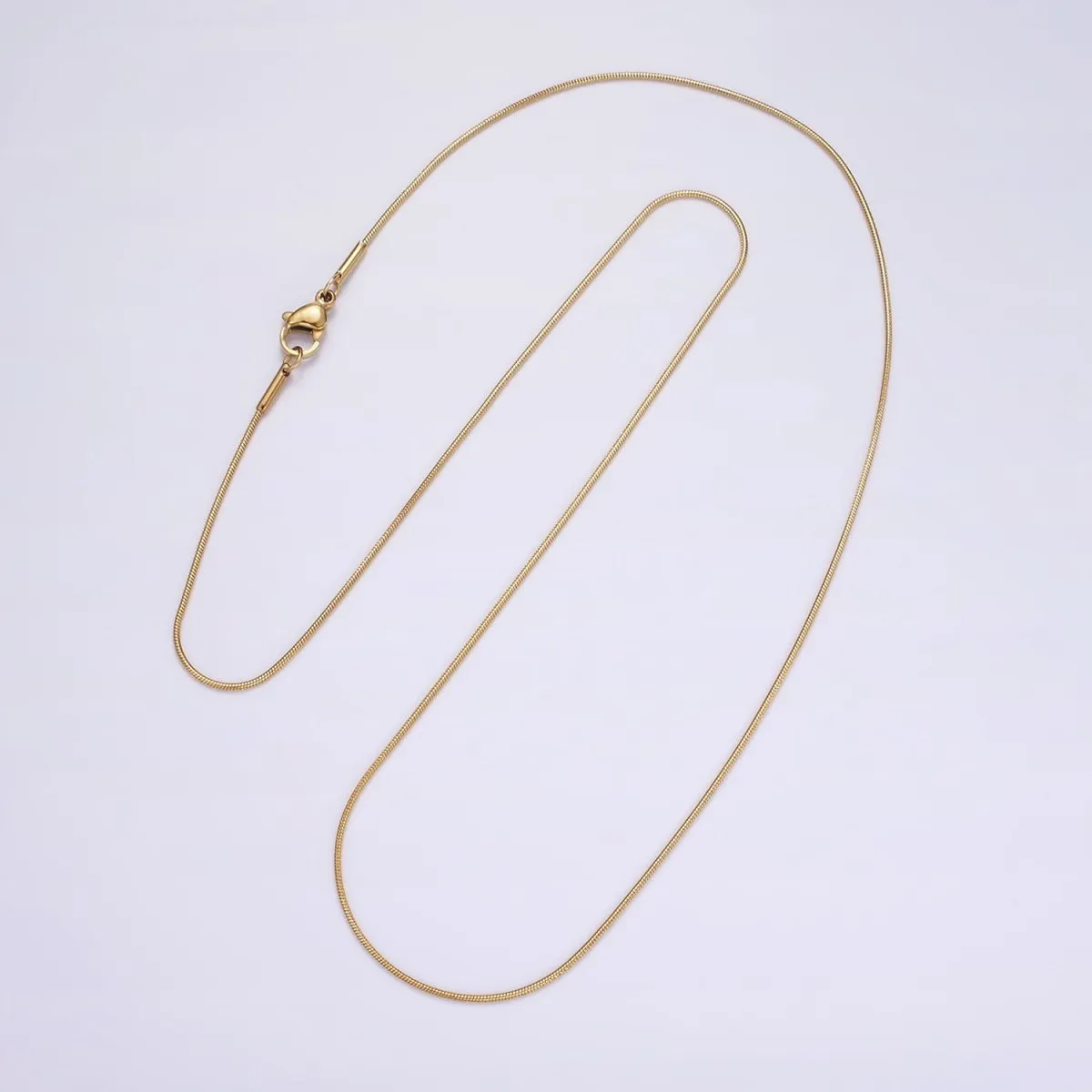 Stainless Steel 1mm Snake Herringbone 18 Inch, 20 Inch Layering Chain Necklace | WA-2300 WA-2301 Clearance Pricing