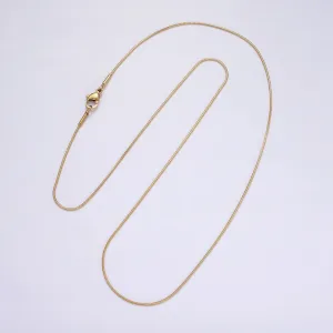 Stainless Steel 1mm Snake Herringbone 18 Inch, 20 Inch Layering Chain Necklace | WA-2300 WA-2301 Clearance Pricing