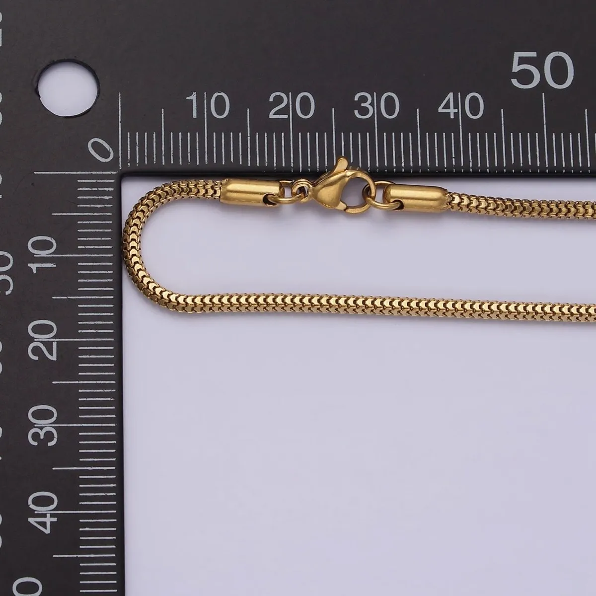 Stainless Steel 2mm Wheat Cocoon Snake Chain 18 Inch Layering Necklace | WA-2018 Clearance Pricing
