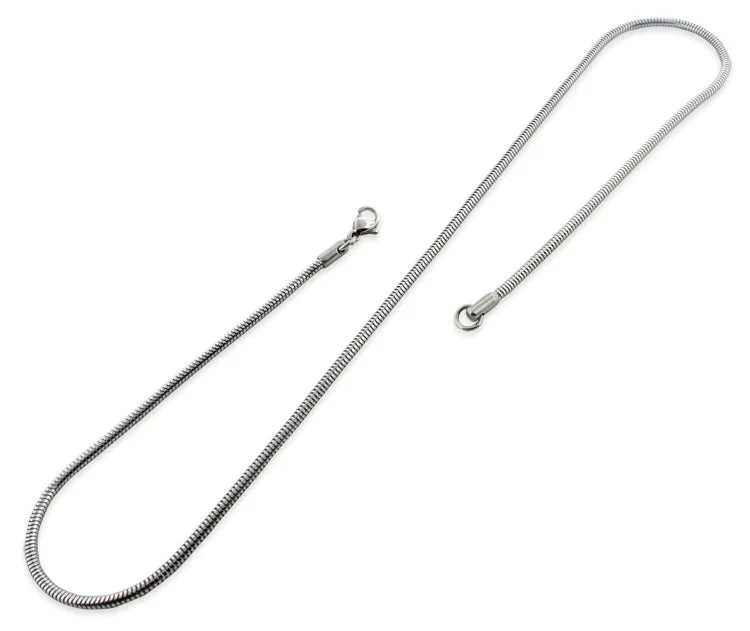 Stainless Steel 30" Snake Chain Necklace 2.4 MM