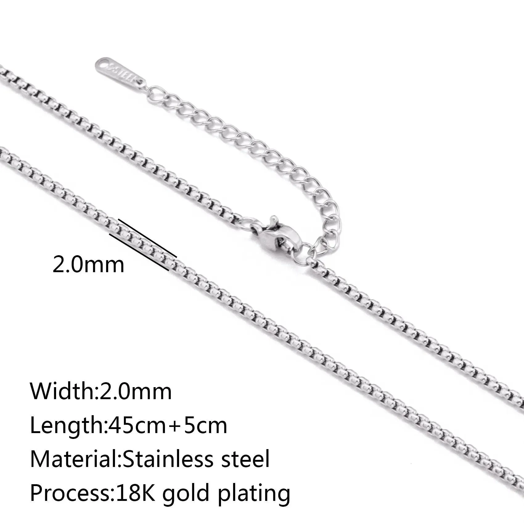 Stainless Steel Vacuum Vapor Plating 18K Gold Color Protection Lip Chain Necklace