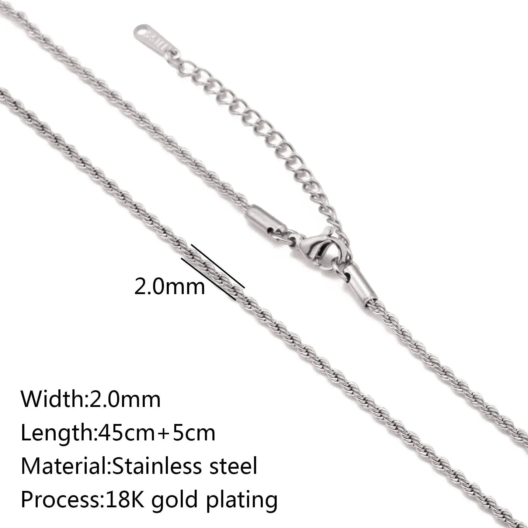 Stainless Steel Vacuum Vapor Plating 18K Gold Color Protection Lip Chain Necklace