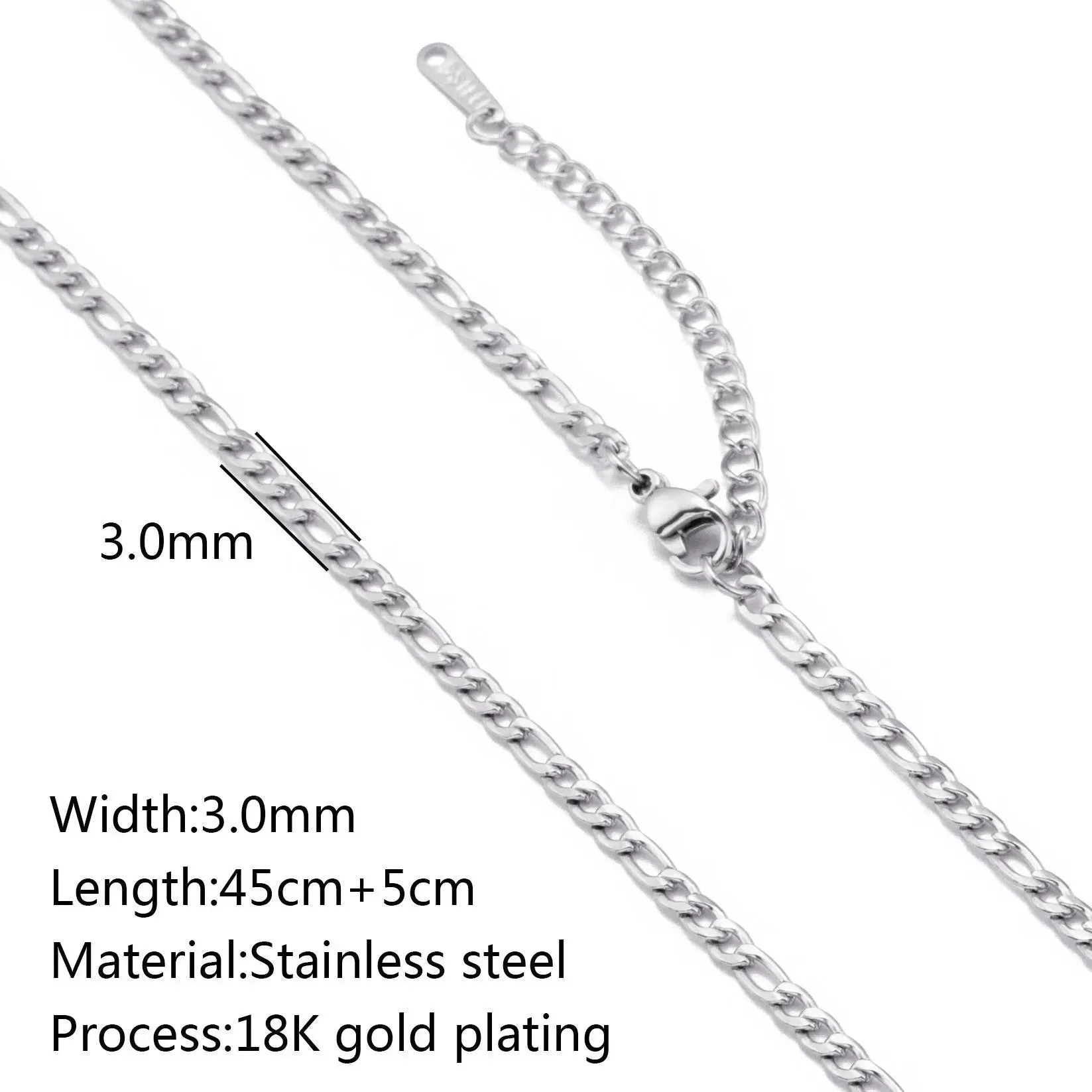 Stainless Steel Vacuum Vapor Plating 18K Gold Color Protection Lip Chain Necklace