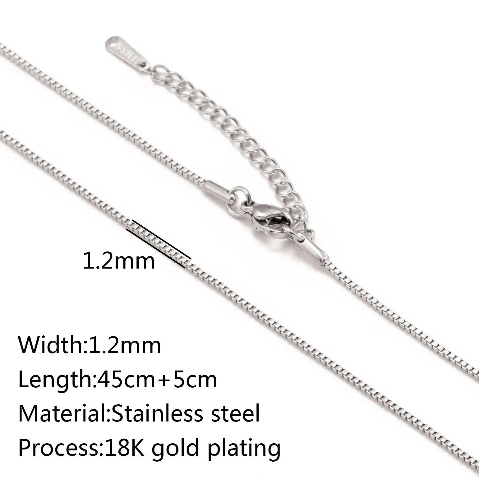 Stainless Steel Vacuum Vapor Plating 18K Gold Color Protection Lip Chain Necklace