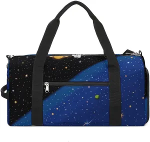 Star Universe Astronomy Barrel Gym Bags for Men And Women, Duffle Bag for Travel Sports Bag Camping Weekend Carry on Overnight Duffel Bag with Shoulder Strap