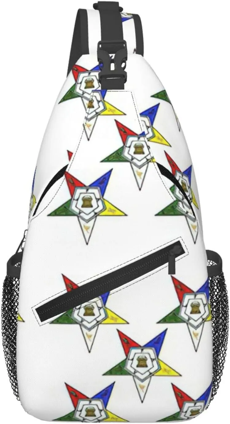 Stars Eastern Stars Print Crossbody Bag Is Suitable For Outdoor Hiking, Work, And Daily Travel