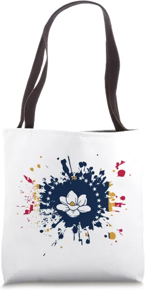 State of Mississippi MS Graffiti Flag Vacation Souvenir Tote Bag