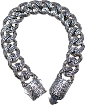 Sterling Silver Link Chain Bracelet BMK4264-131