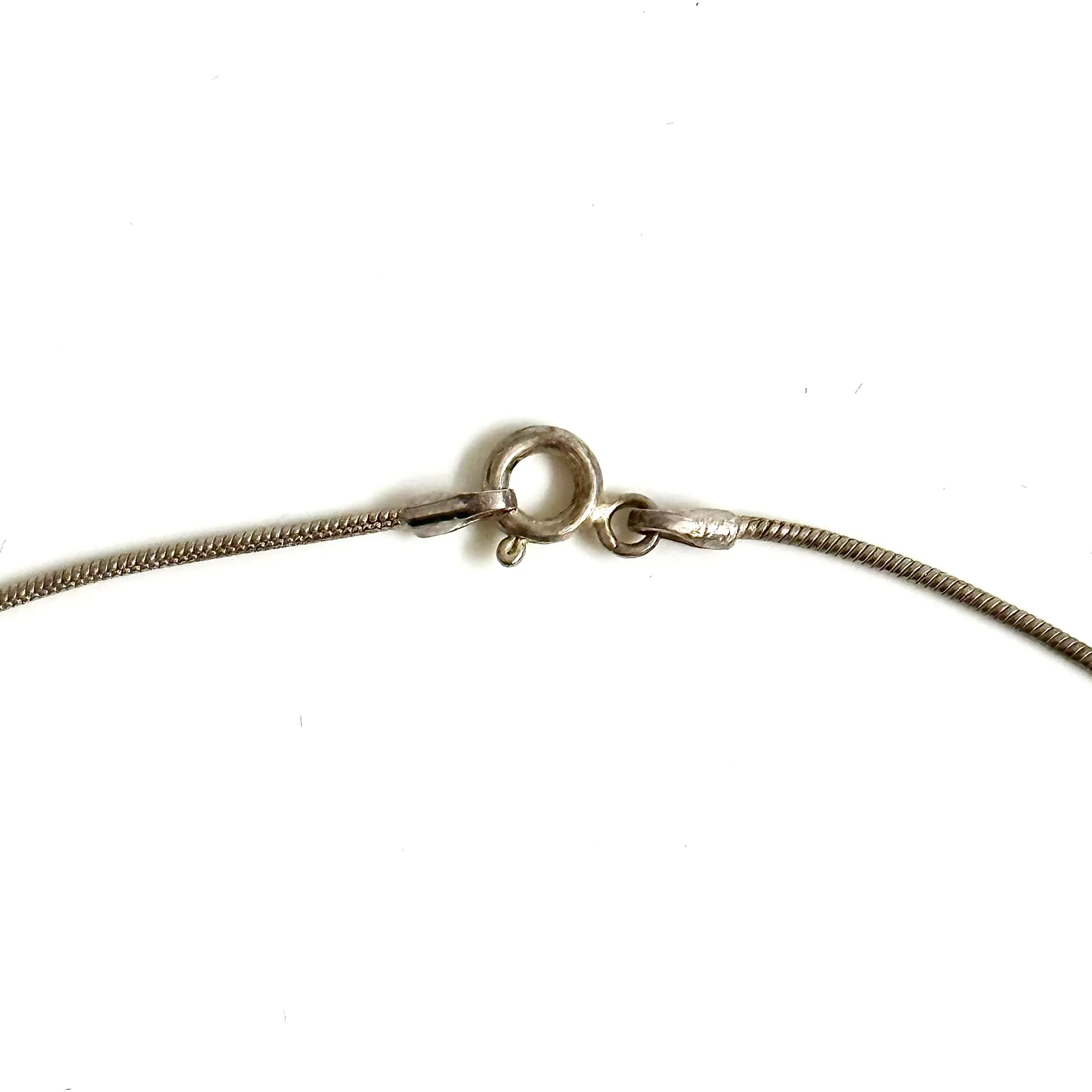 Sterling Silver Marcasite Pendant and Snake Chain