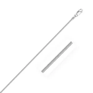 Sterling Silver Rhodium Plated Octagonal Snake Chain 1.1mm, size 16''