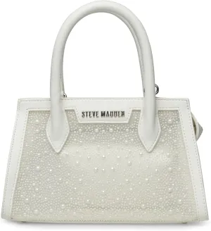 Steve Madden Peach Mesh/Pearl Top Handle, White
