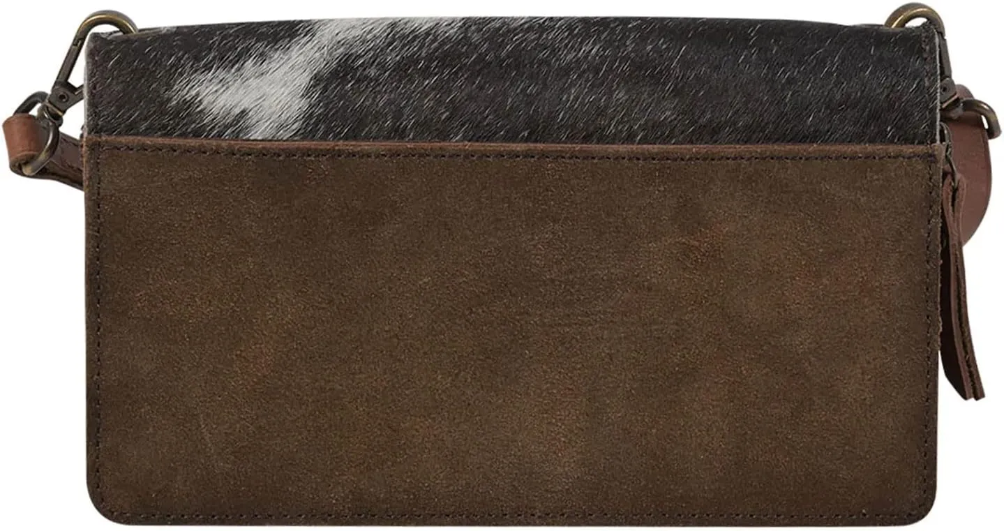 STS Ranchwear Women's Cowhide Saddle Tramp Evie Durable Leather Organizer Adjustable Crossbody Strap