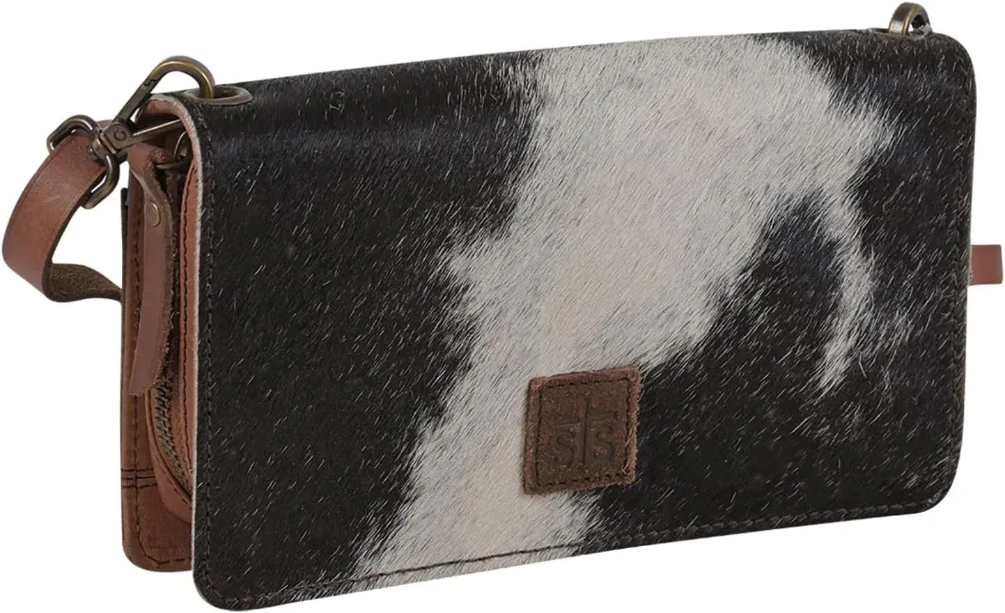 STS Ranchwear Women's Cowhide Saddle Tramp Evie Durable Leather Organizer Adjustable Crossbody Strap