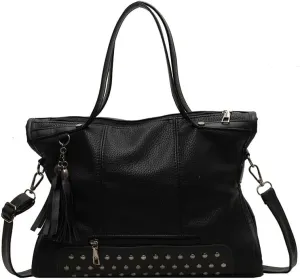 Studded Purse Y2k Satchel Women Vintage Leather Tote Bags Large Crossbody Bag