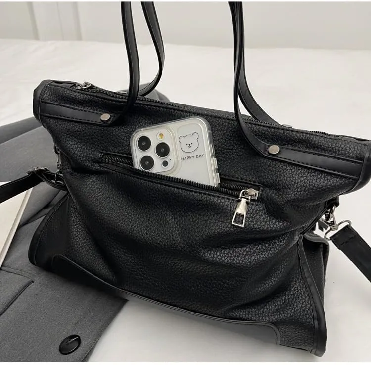 Studded Purse Y2k Satchel Women Vintage Leather Tote Bags Large Crossbody Bag