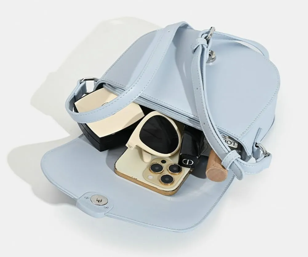 Summer Fresh Casual Saddle Bag for Women - Chic Versatile One-Shoulder & Crossbody Purse