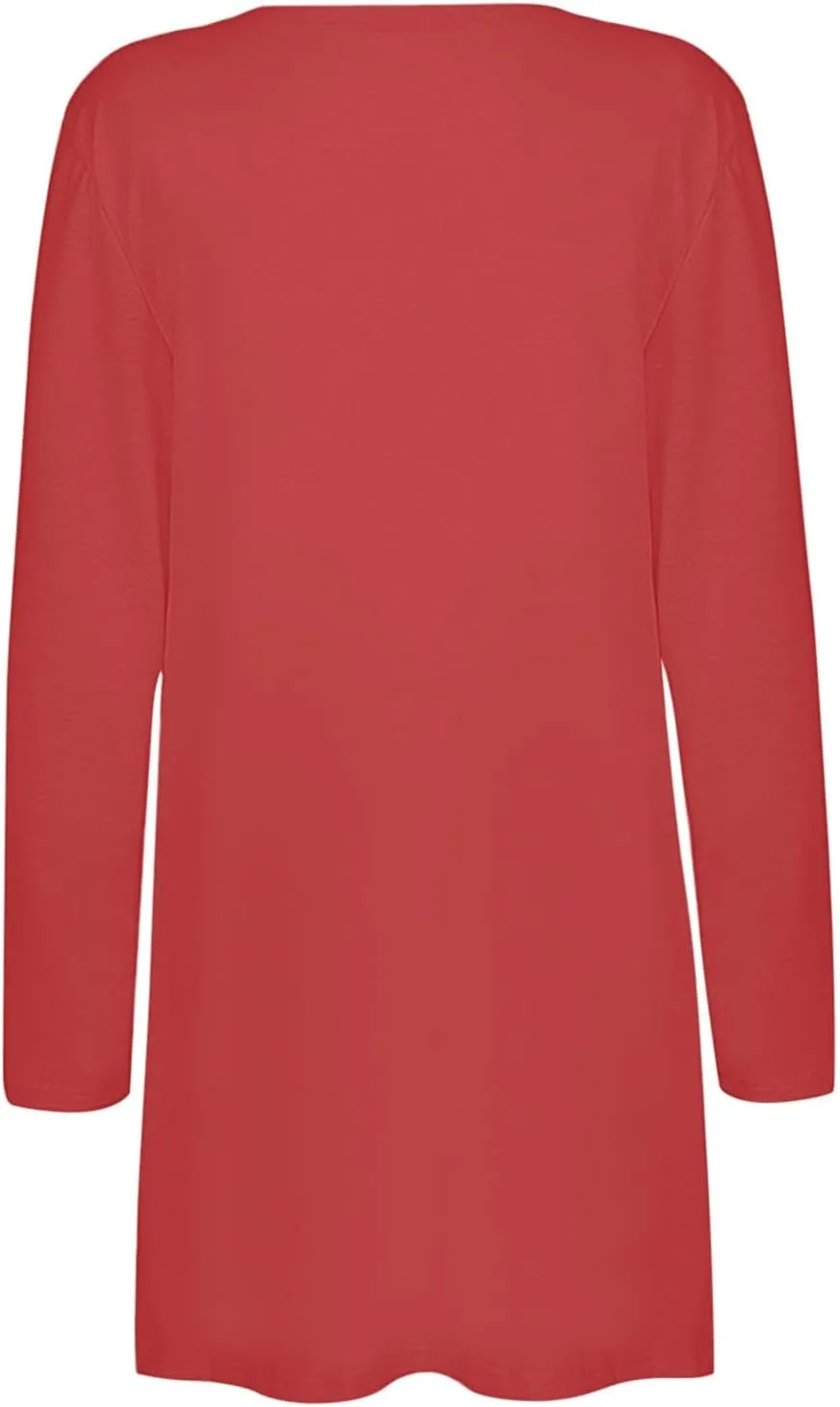 Summer Women's Long Sleeve Open Front Cardigan Casual Loose Lightweight Tops with Pockets