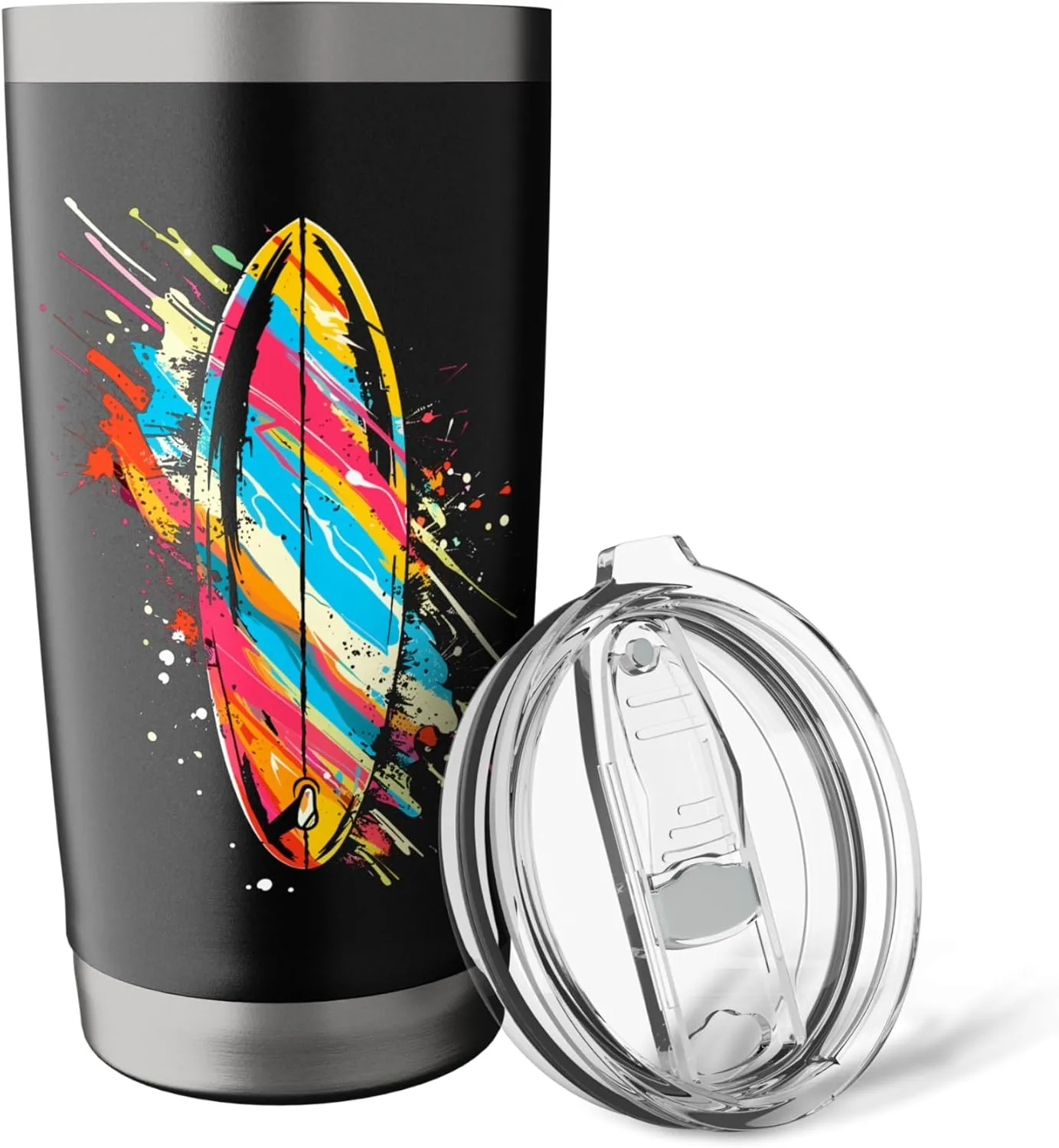 Surfboard Graffiti Surfing Trip Stainless Steel Insulated Tumbler
