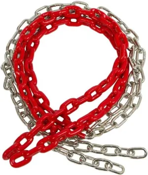 Swing Set Stuff 8 1/2 Coated Swing Chain with SSS Logo Sticker, Red