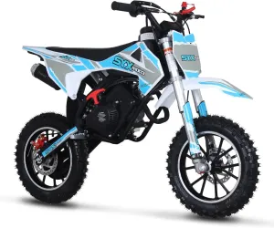 SYX MOTO 58CC 4-Stroke Kids Mini Dirt Bike, 8-14 Gas Powered Off-Road Pull Start Motorcycle, Pocket Pit Trail Bikes W/EPA Approved