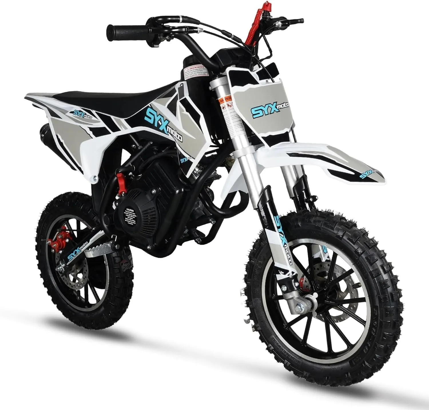 SYX MOTO 58CC 4-Stroke Kids Mini Dirt Bike, 8-14 Gas Powered Off-Road Pull Start Motorcycle, Pocket Pit Trail Bikes W/EPA Approved