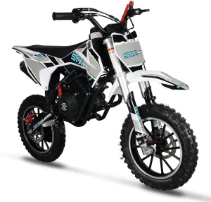 SYX MOTO 58CC 4-Stroke Kids Mini Dirt Bike, 8-14 Gas Powered Off-Road Pull Start Motorcycle, Pocket Pit Trail Bikes W/EPA Approved