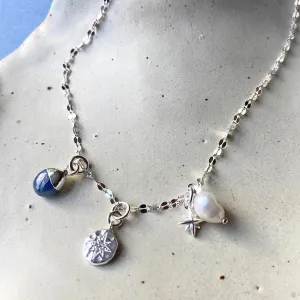 Tanzanite Charm Necklace | Positivity (Silver)