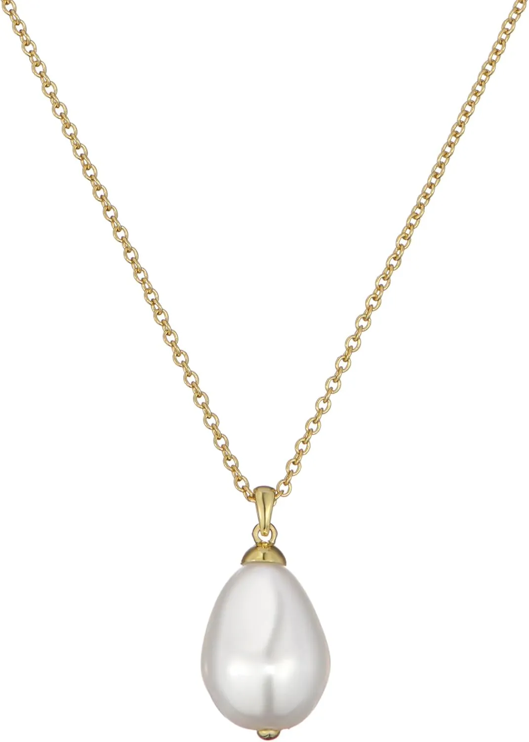 Ted Baker London Parmlia Pearly Chain Pendant Necklace For Women (Gold/Pearl)