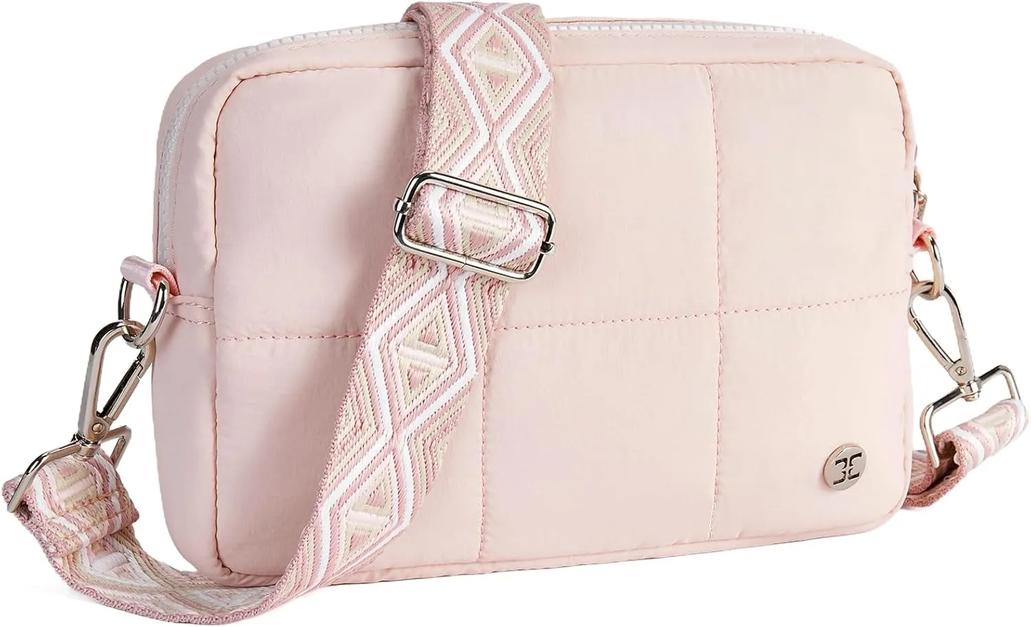 Telena Crossbody Bags for Women Cross Body Purse with Guitar Strap Lightweight Puffer Shoulder Bag for Travel