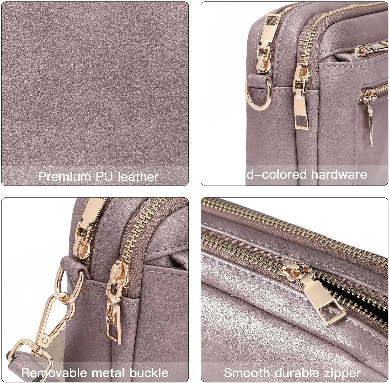 Telena Crossbody Purse for Women Small Crossbody Bags Trendy Vegan Leather with Adjustable Shoulder Strap