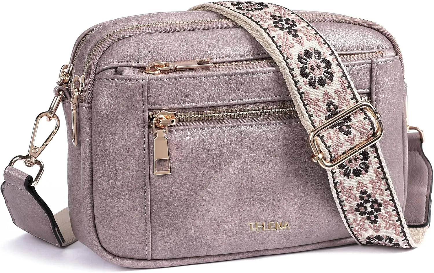 Telena Crossbody Purse for Women Small Crossbody Bags Trendy Vegan Leather with Adjustable Shoulder Strap