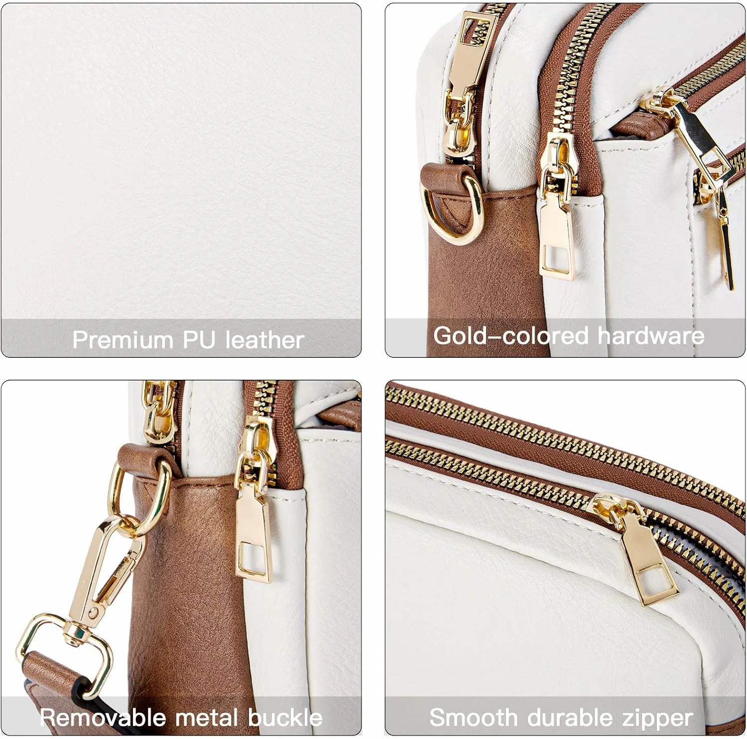 Telena Crossbody Purse for Women Small Crossbody Bags Trendy Vegan Leather with Adjustable Shoulder Strap