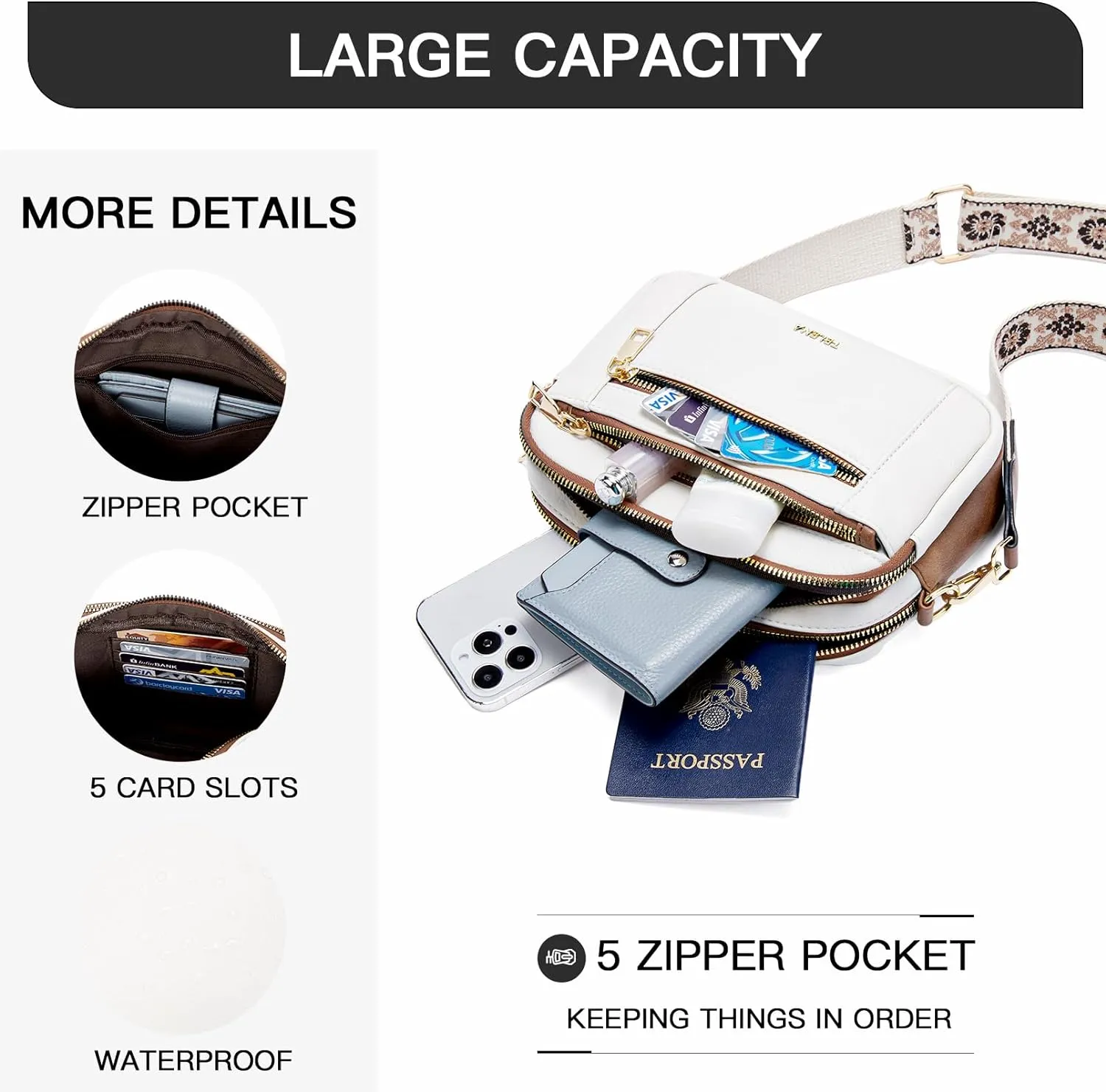 Telena Crossbody Purse for Women Small Crossbody Bags Trendy Vegan Leather with Adjustable Shoulder Strap