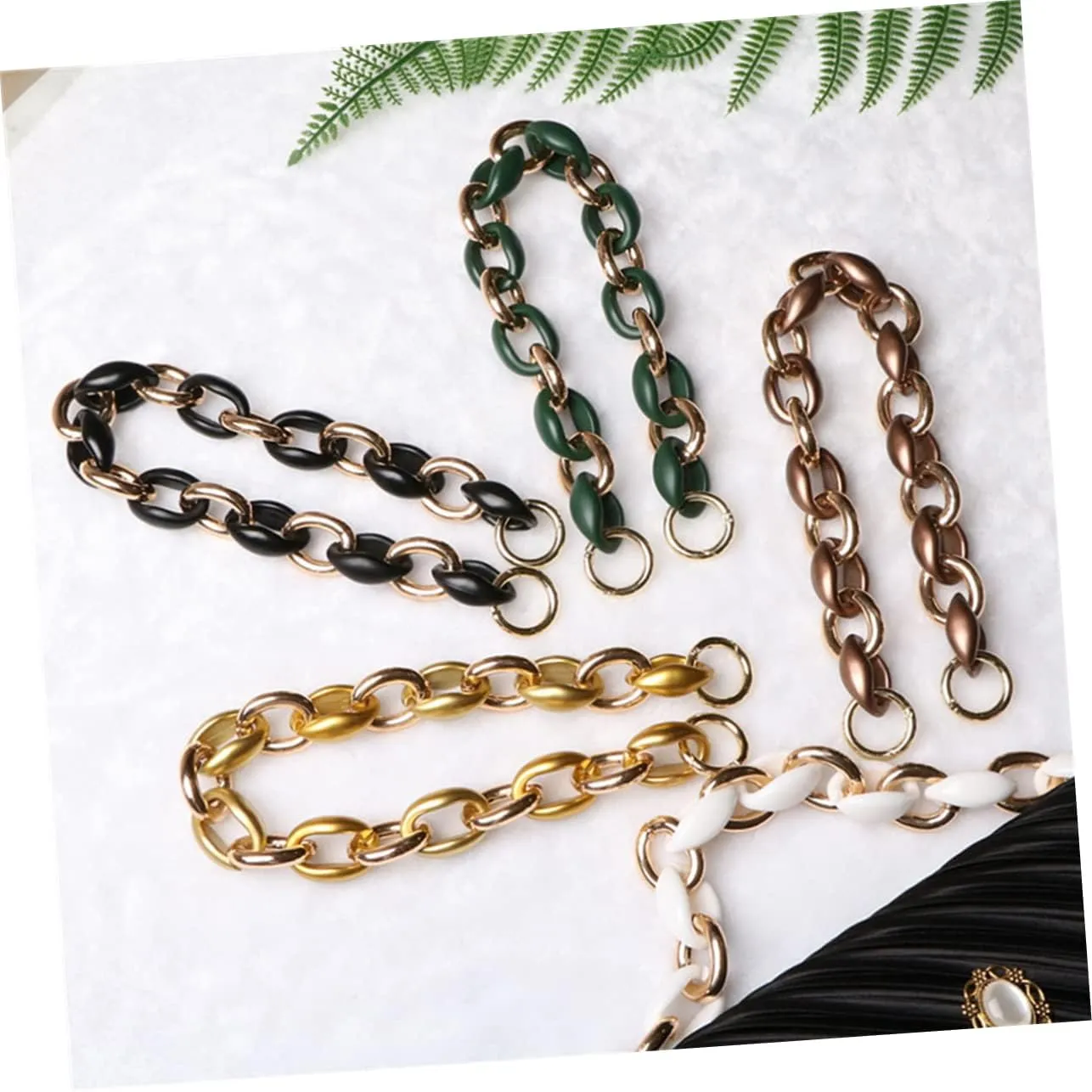 TENDYCOCO Replacement Purse Straps Purse Wallet Purse Chain Strap Wallet with Strap Wallet Purse Acrylic Purse Straps Purse Handles Wallet with Chain Resin Purse Chains Handbag Strap Fashion