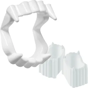 The Dreidel Company Halloween White Teeth Fangs Teeth, Costume, Funny Halloween Dress-Up, Pretend Play Decoration (100-Pack)