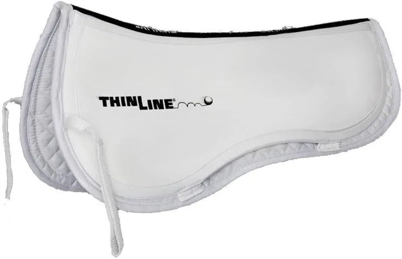 Thinline Ultra Trifecta Cotton Half Saddle Pad (Medium, White)