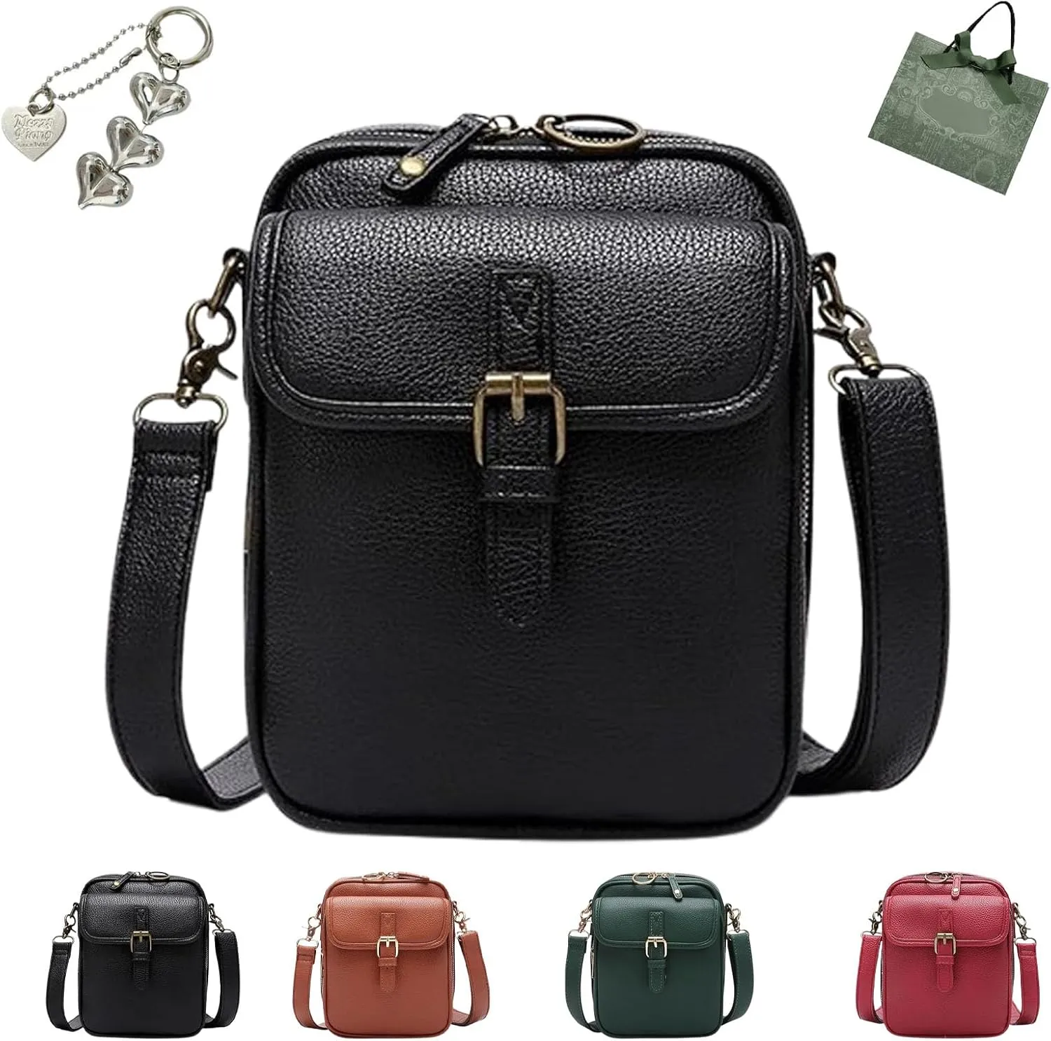 Tojoyride Crossbody Bag, Urvashi Crossbody Bag, Upgraded Vintage Anti Theft Purse Messenger Shoulder Bags with Card Slots