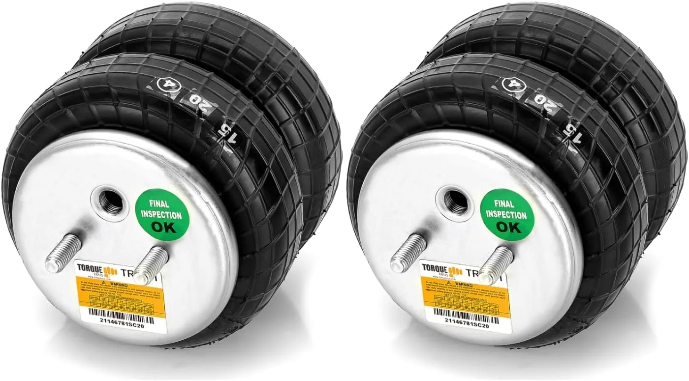 TORQUE 2 pcs of Air Spring Bags with Internal Jounce Bumper, Up to 7,500 lbs of Load Capacity