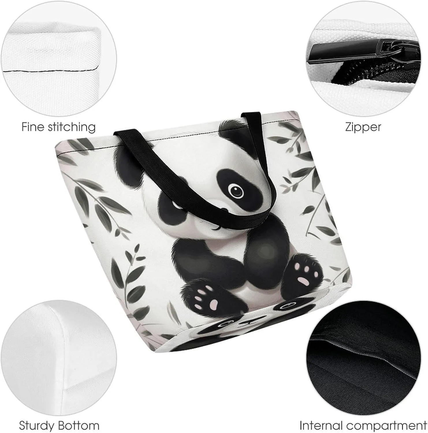 Tote Bag Reusable Grocery Bag Foldable Shopping Bag Extra Large Shoulder Bag Rooster Tote Bag for Travel Work
