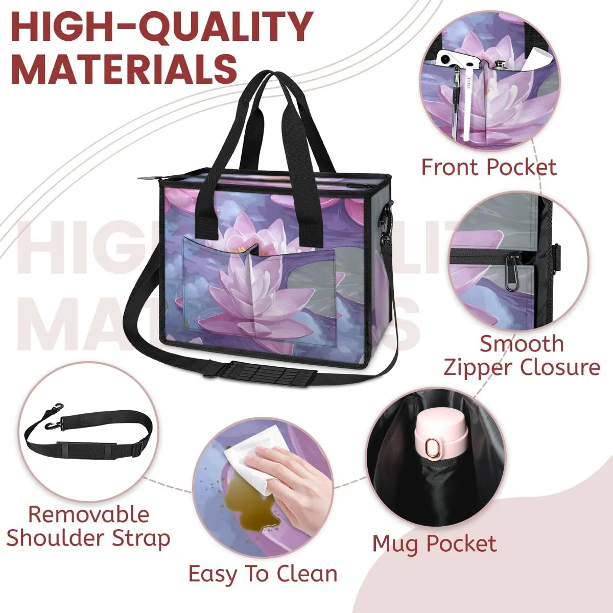 Tote Satchel Bag Set 3PCS for Women,Travel Shoulder Bag Handbag and Wallet Daily Use06