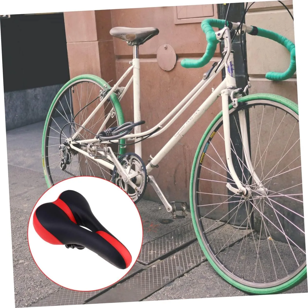 Totority Thickened Bike Saddle Cushion for Mountain Biking Ergonomic Design for Long Rides Breathable Mesoporous